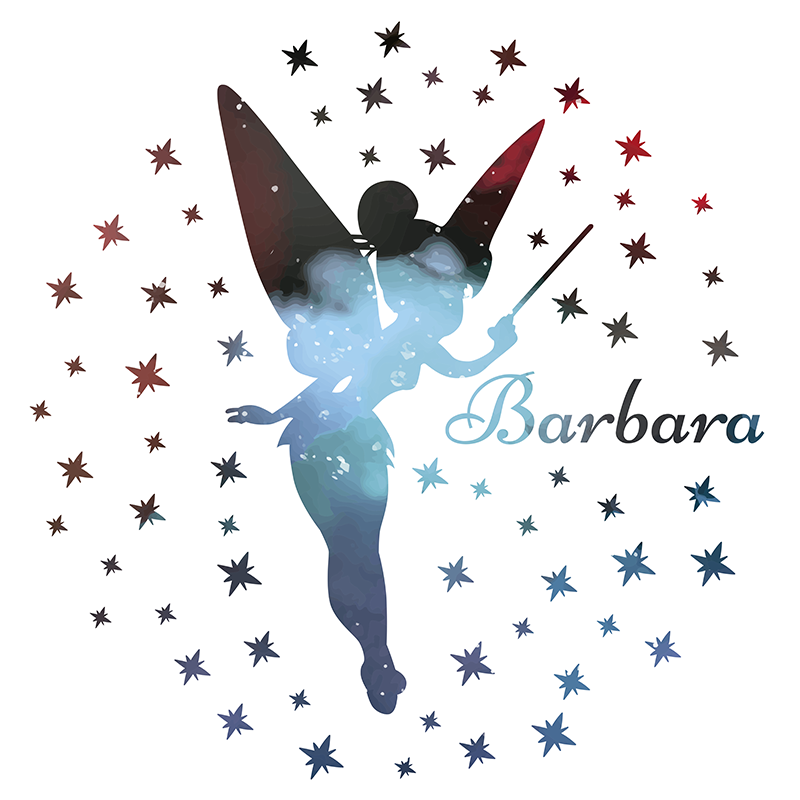 乙烯基地毯名称 可定制的仙女剪影 - TenStickers