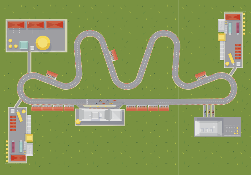 乙烯基地毯道路 好玩的道路地图 - TenStickers