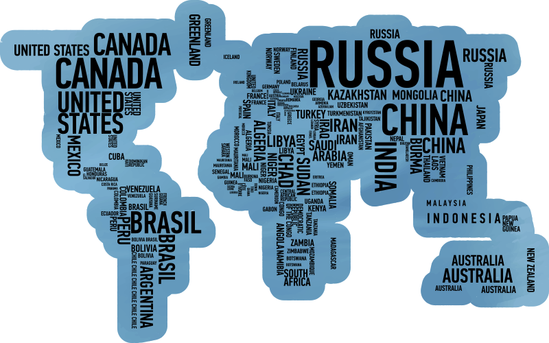 乙烯基地毯 地理轮廓 - TenStickers