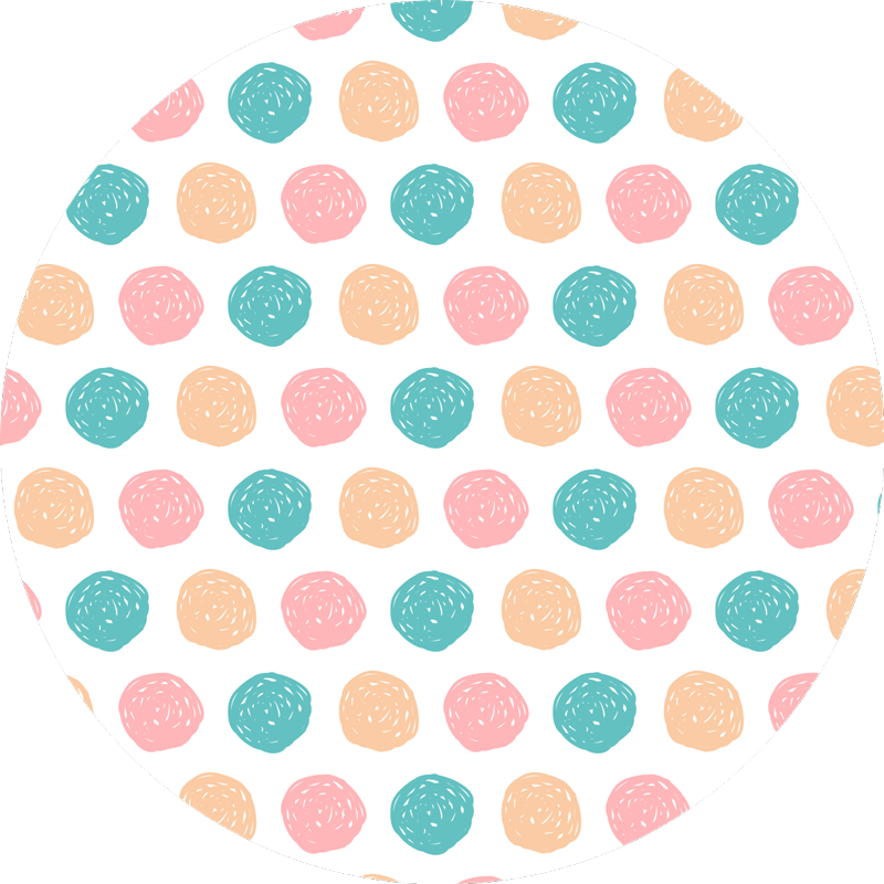 乙烯基地毯几何 圆形图案 - TenStickers