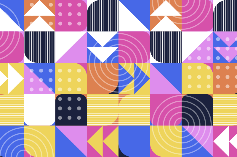 马赛克孟菲斯风格乙烯基地毯 - TenStickers