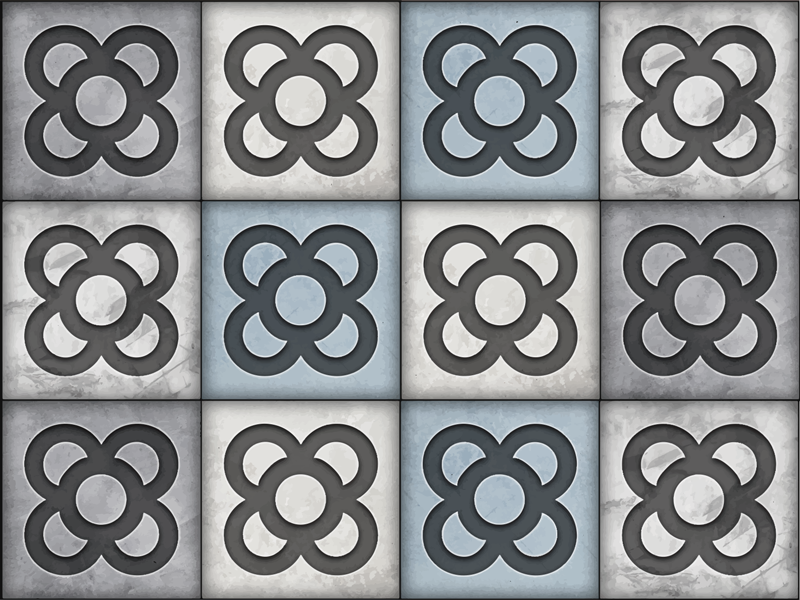 乙烯基地毯 装饰瓷砖图案 - TenStickers