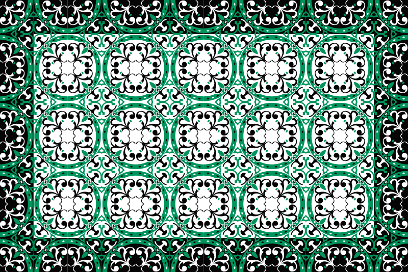 乙烯基地毯 华丽的马赛克 - TenStickers