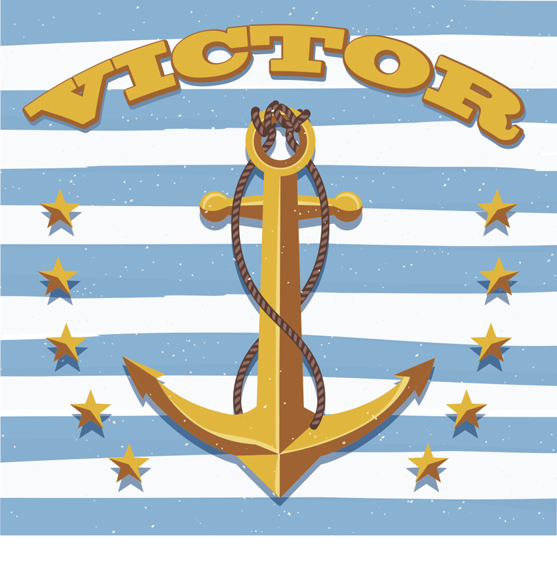 乙烯基地毯名称 航海 可定制 - TenStickers