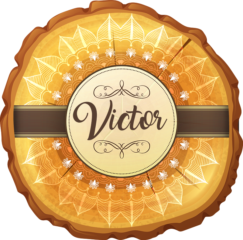 乙烯基地毯名称 个性化节日徽章 - TenStickers