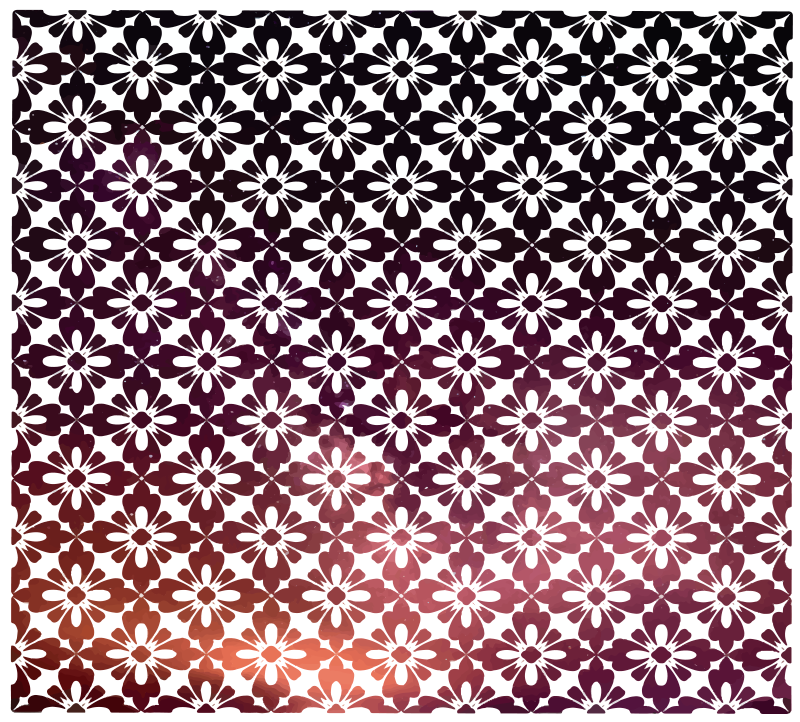 乙烯基花草地毯 花卉渐变色 - TenStickers