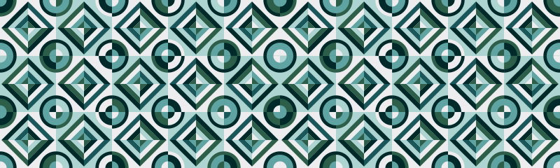 乙烯基地毯 几何厨房垫块 - TenStickers