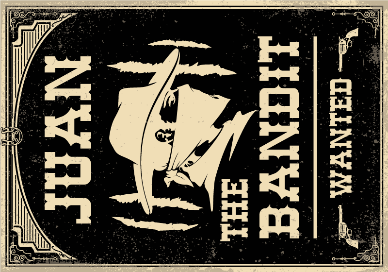 乙烯基地毯名称 西部土匪题材 - TenStickers