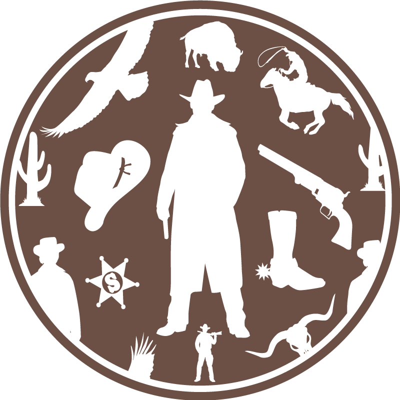 乙烯基地毯 儿童 牛仔剪影 - TenStickers