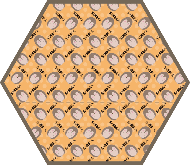 乙烯基地毯名称 个性化的心 - TenStickers