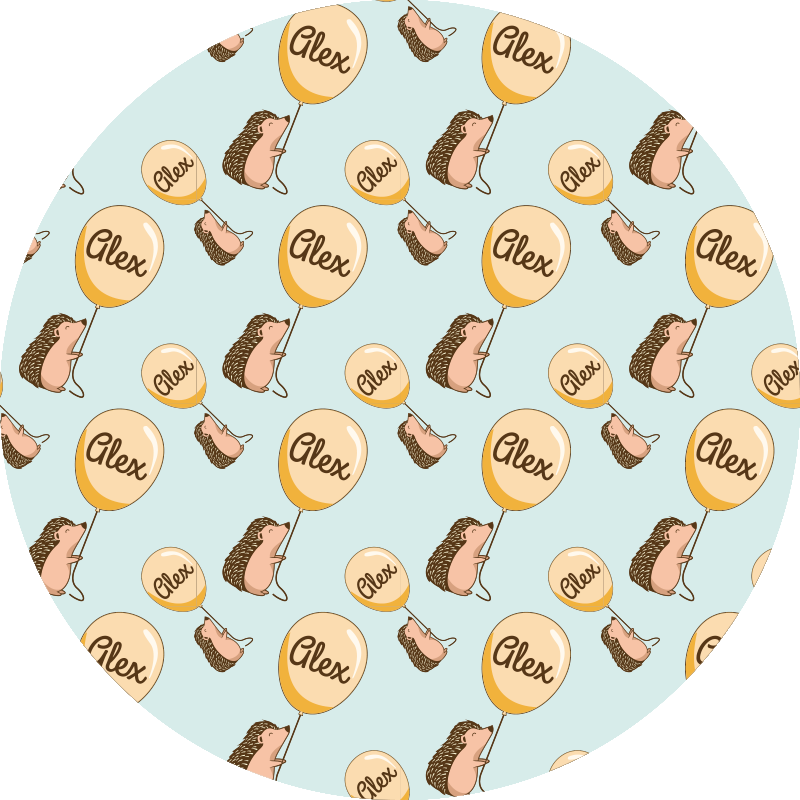 乙烯基地毯名称 定制刺猬 - TenStickers