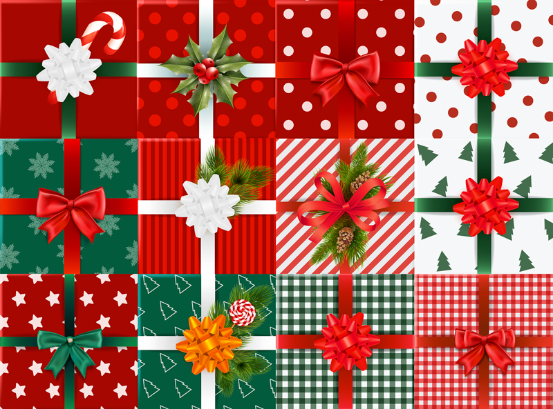 乙烯基地毯圣诞 节日礼物图案 - TenStickers