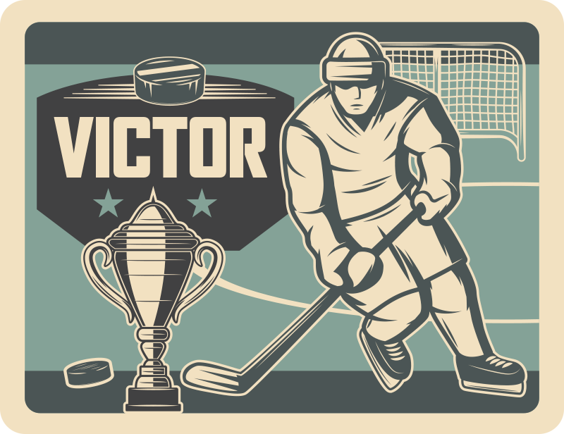 乙烯基地毯名称 可定制的运动图形 - TenStickers