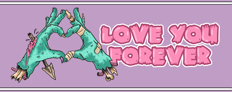 乙烯基地毯动物 深情的恐龙场景 - TenStickers