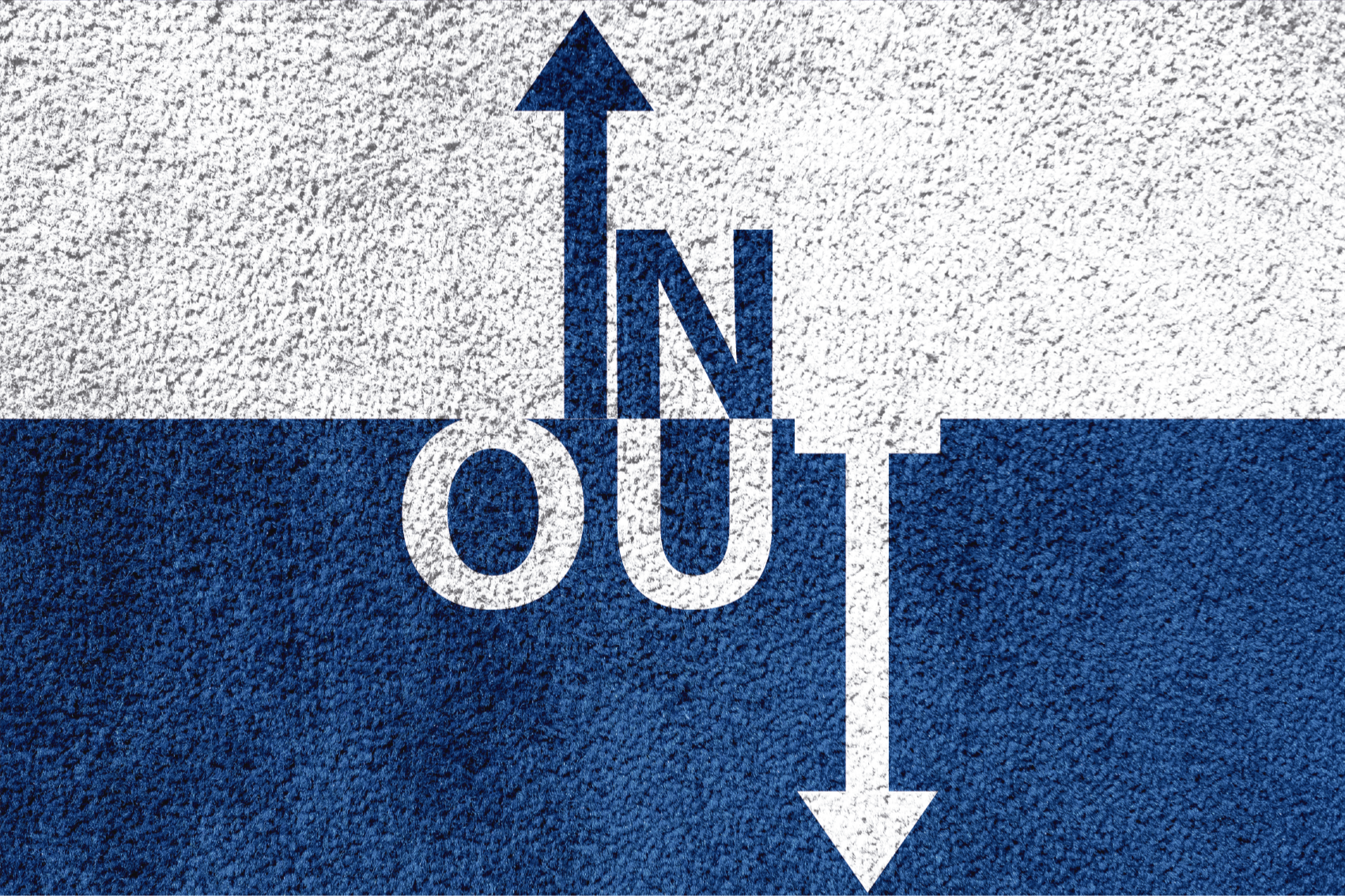 乙烯基地毯与短语 入出定向 - TenStickers