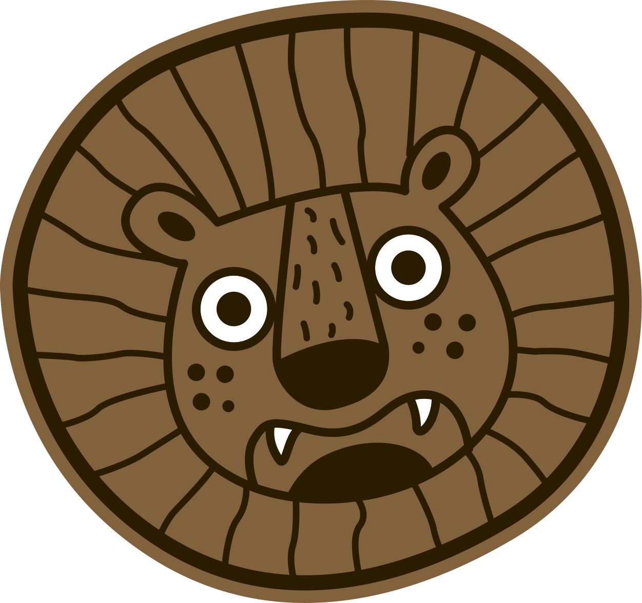 乙烯基地毯 儿童 狮子卡通圆圈 - TenStickers