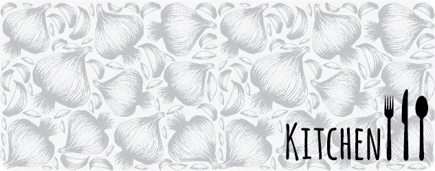 乙烯基厨房地毯 厨房用具插图 - TenStickers