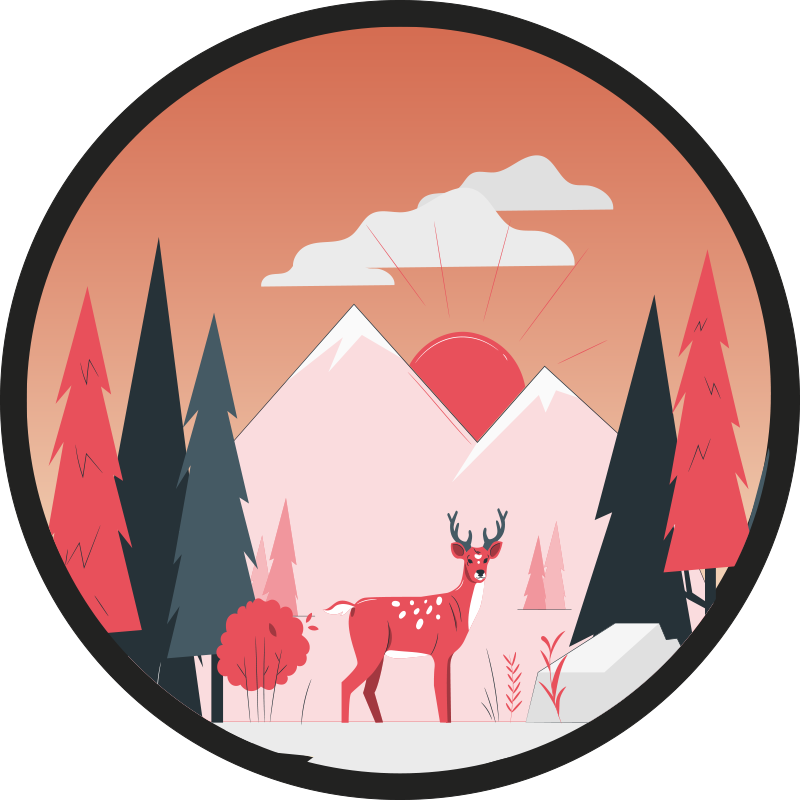 乙烯基地毯特性与宁静荒野景观 - TenStickers