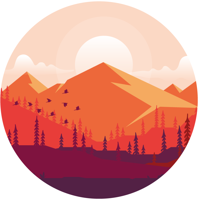 乙烯基地毯质地 山地景观 - TenStickers