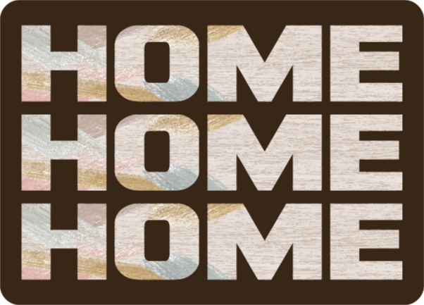 乙烯基地毯与短语 欢迎回家入口 - TenStickers