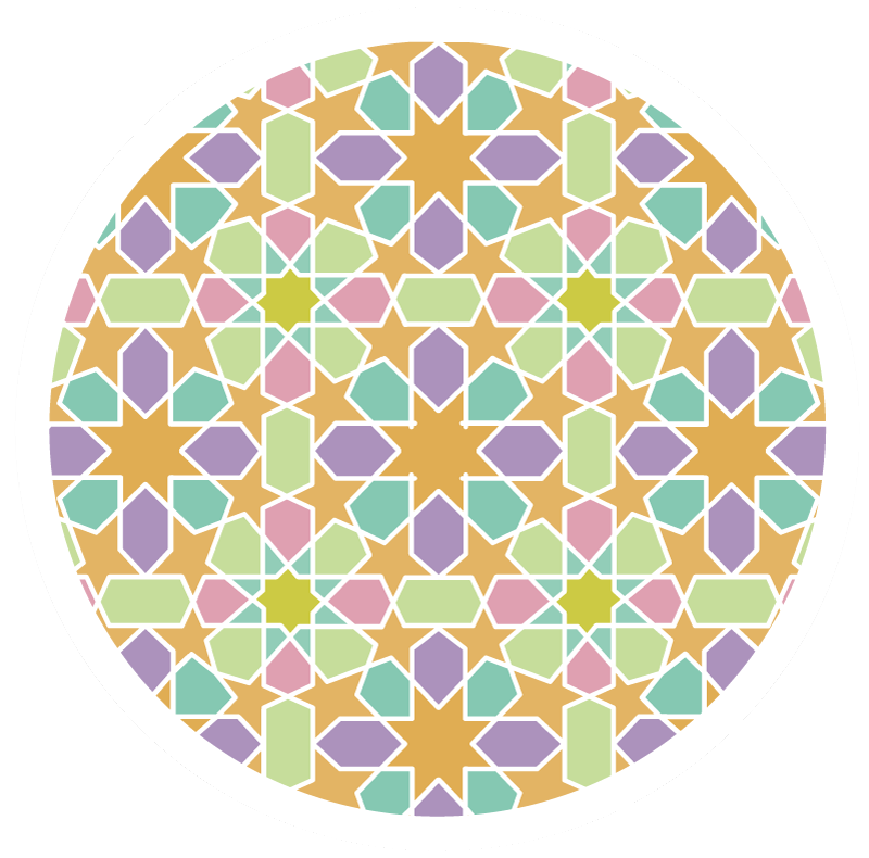 乙烯基地毯几何 星马赛克圆 - TenStickers