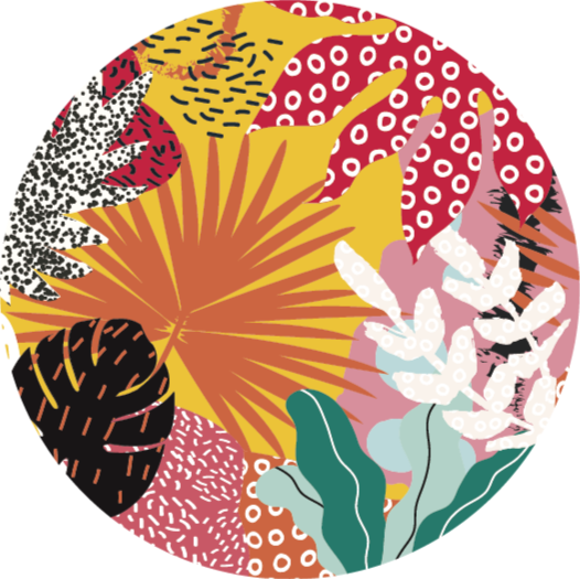 乙烯基花草地毯 热带植物和谐 - TenStickers