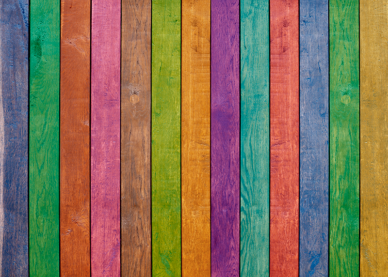 乙烯基地毯木纹 彩色木板图案 - TenStickers