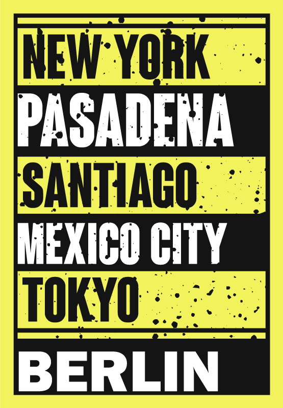 乙烯基地毯与短语 城市文字叠加 - TenStickers