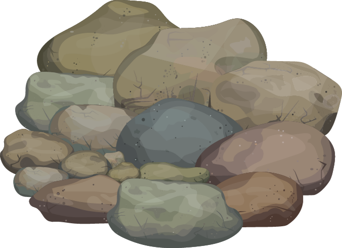 乙烯基地毯  石头效果 鹅卵石插图 - TenStickers