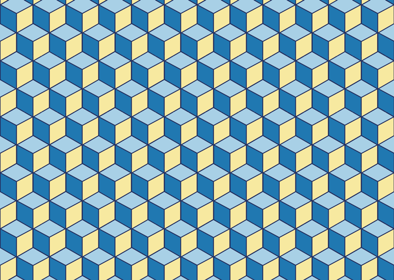 乙烯基地毯 立体派图案 - TenStickers