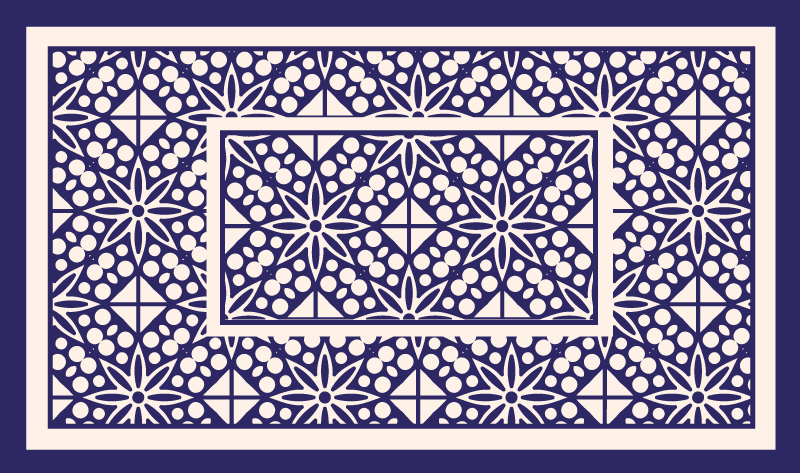 乙烯基地毯 装饰几何图案 - TenStickers