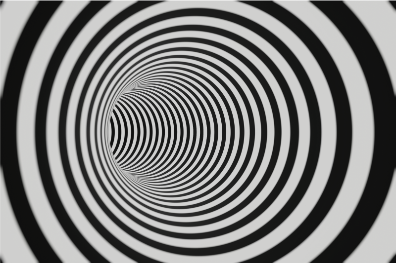 乙烯基地毯几何 光学错觉漩涡 - TenStickers