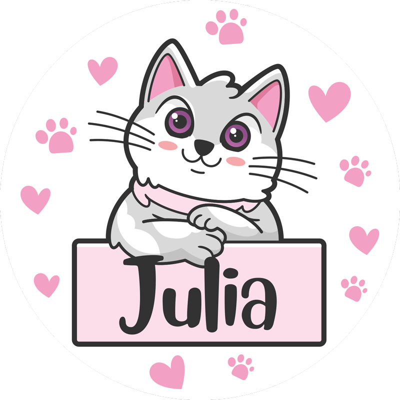 乙烯基地毯名称 定制猫科动物 - TenStickers