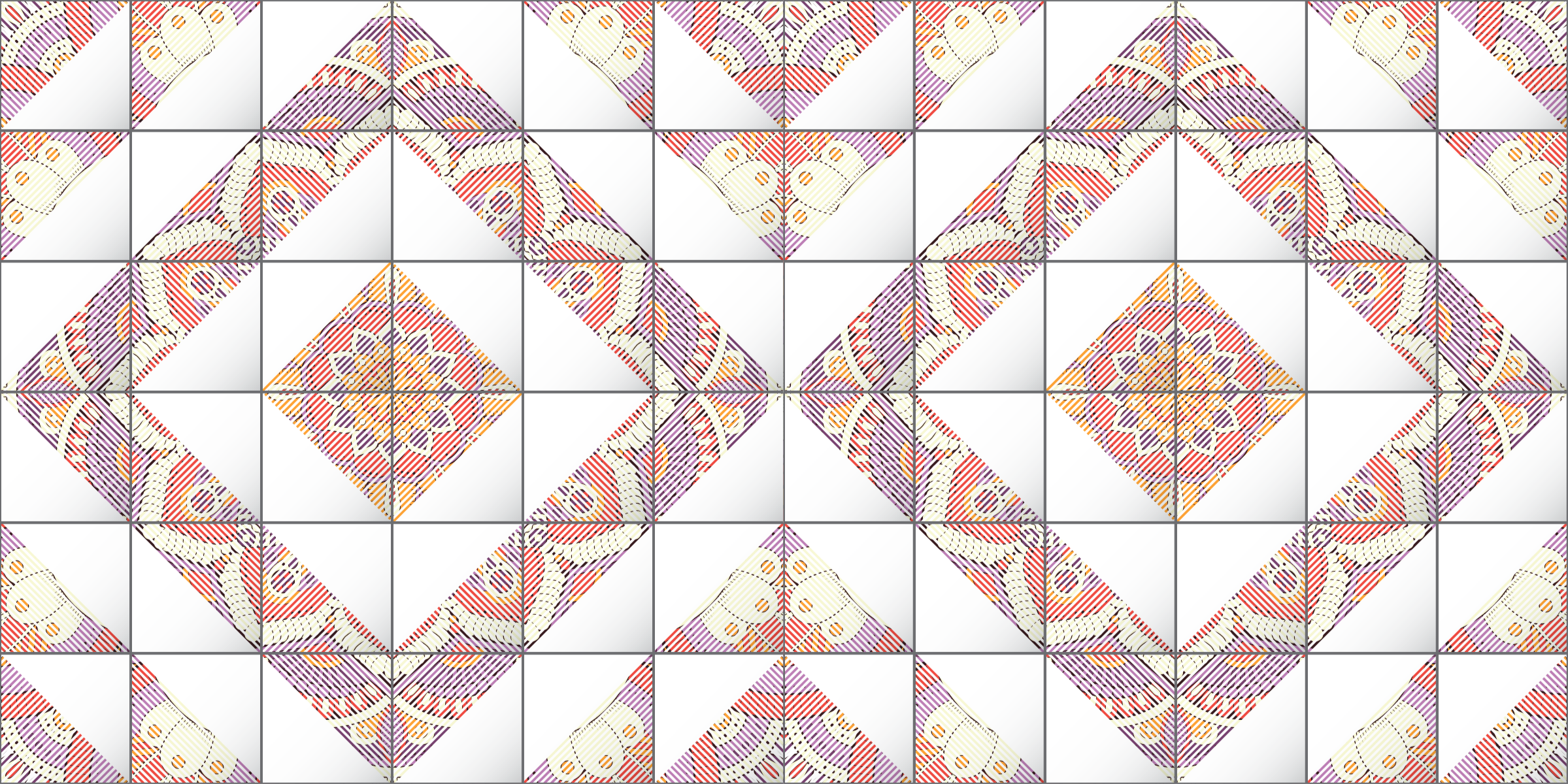 乙烯基地毯 曼陀罗马赛克 - TenStickers