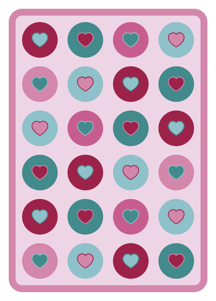 乙烯基地毯 儿童 充满心的玩乐时光 - TenStickers