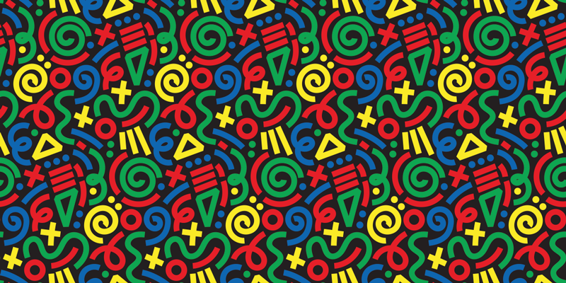 乙烯基地毯游戏 充满活力的拼图图案 - TenStickers