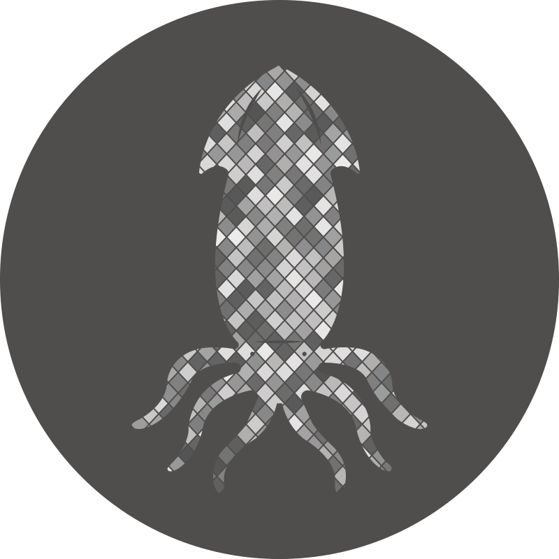 乙烯基地毯 马赛克鱿鱼剪影 - TenStickers