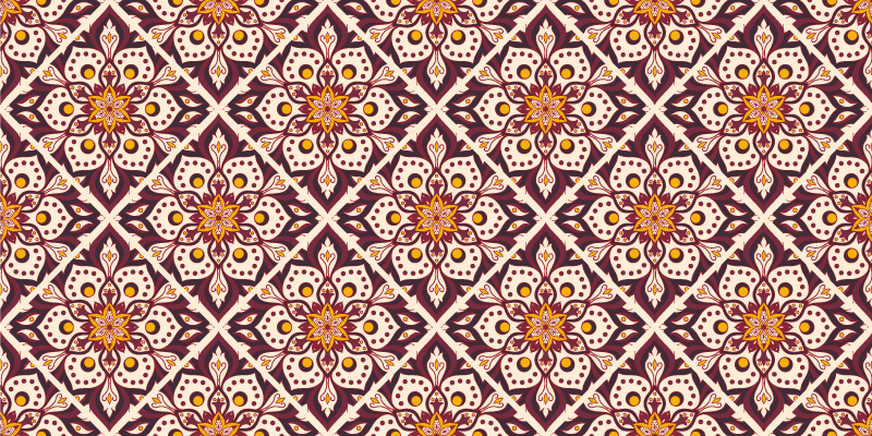 乙烯基地毯镶嵌 马赛克曼荼罗图案 - TenStickers