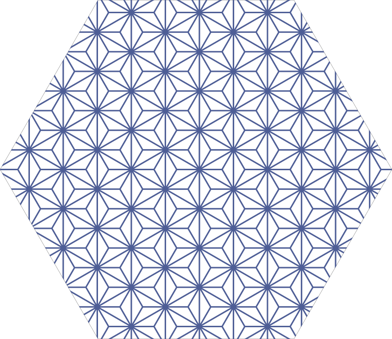 乙烯基地毯几何 几何星形图案 - TenStickers