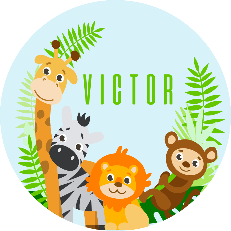 乙烯基地毯名称 可定制的 safari - TenStickers