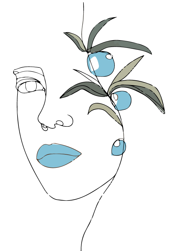 乙烯基花草地毯 花卉线条艺术 - TenStickers