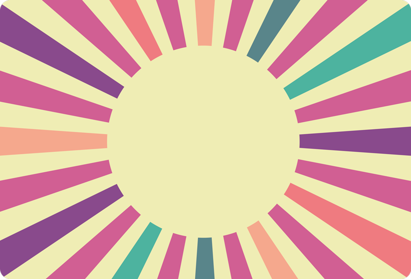 乙烯基地毯几何 放射线设计 - TenStickers