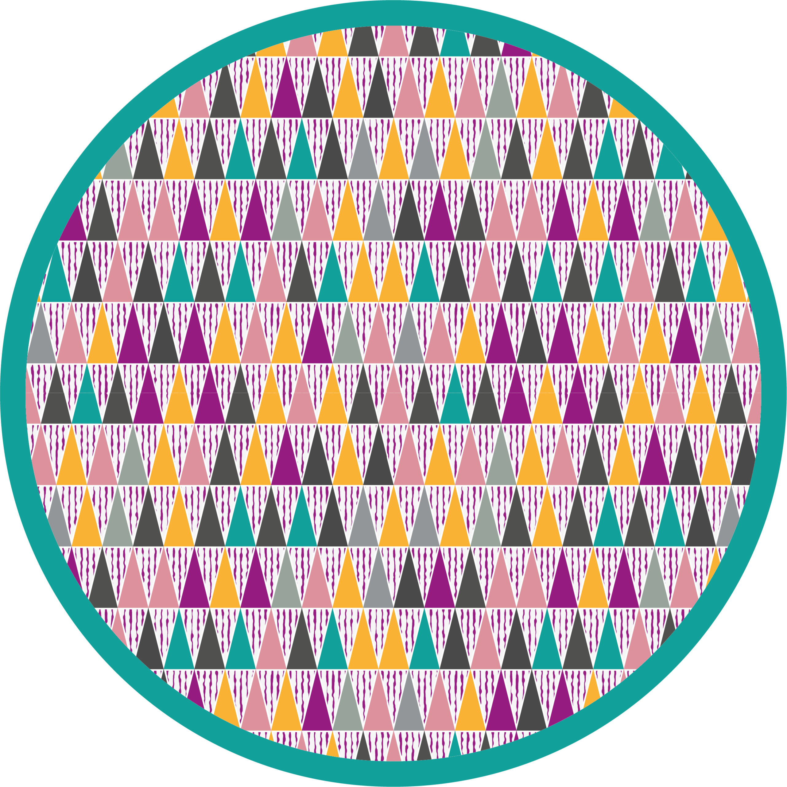 乙烯基地毯几何 三角形图案 - TenStickers