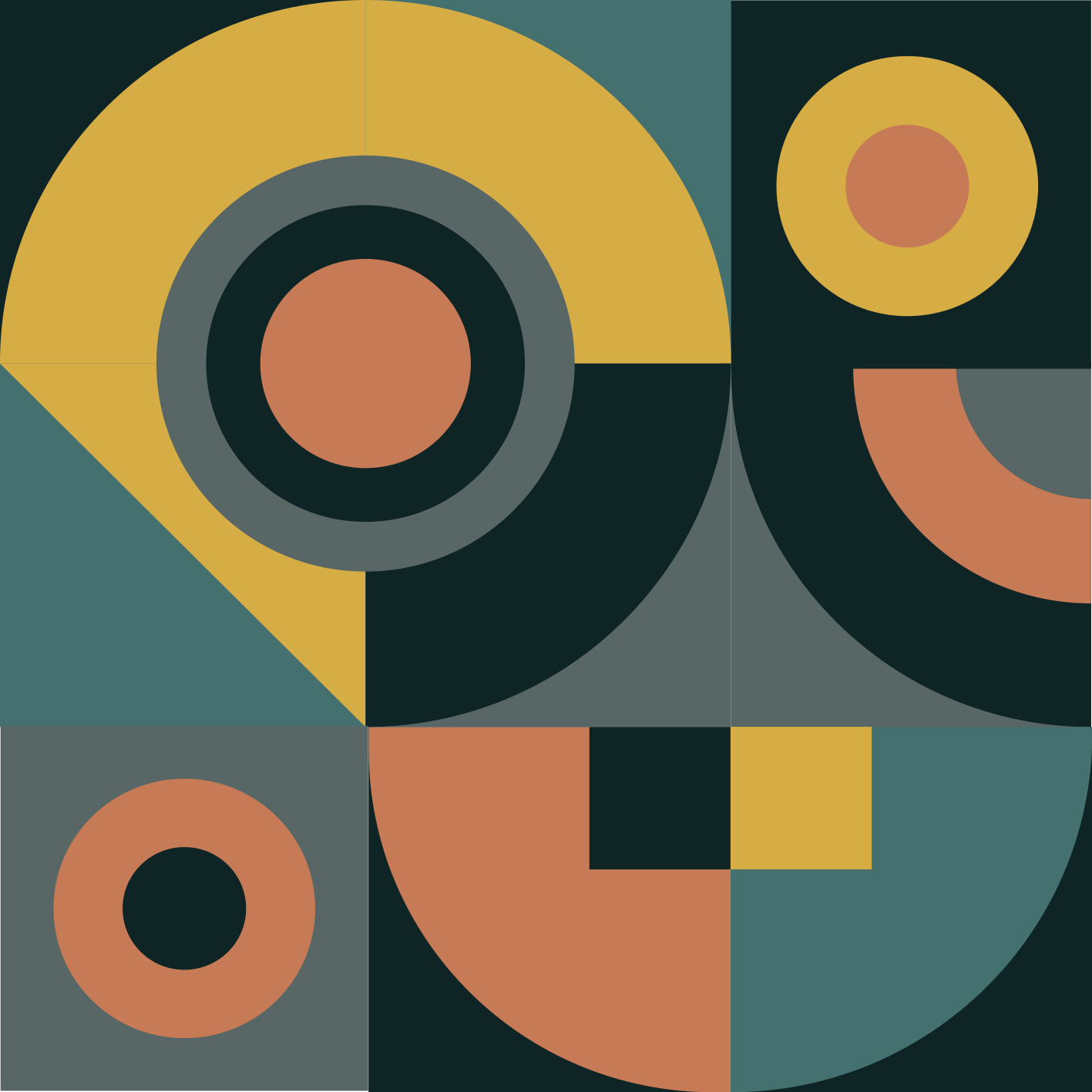 乙烯基地毯几何 几何形状组成 - TenStickers