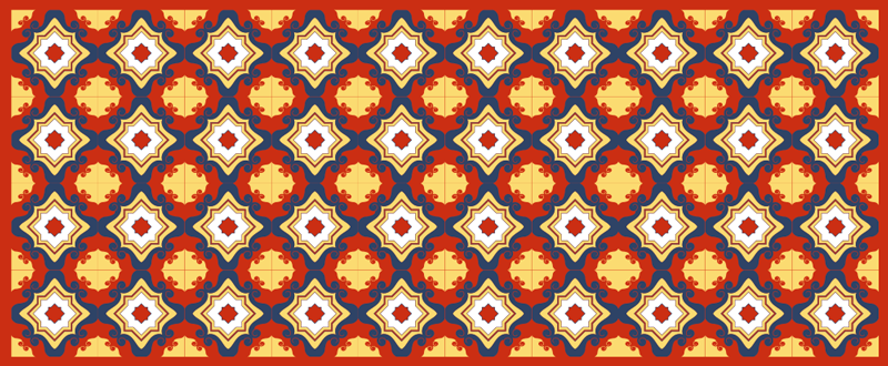 乙烯基地毯镶嵌 复杂的马赛克跑道 - TenStickers