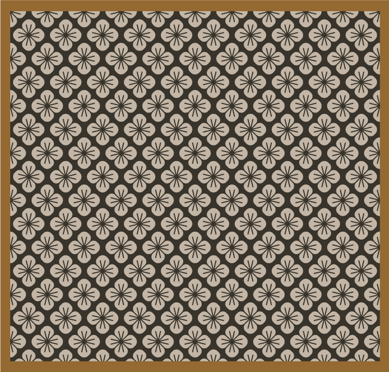 乙烯基地毯几何 花卉几何图案 - TenStickers