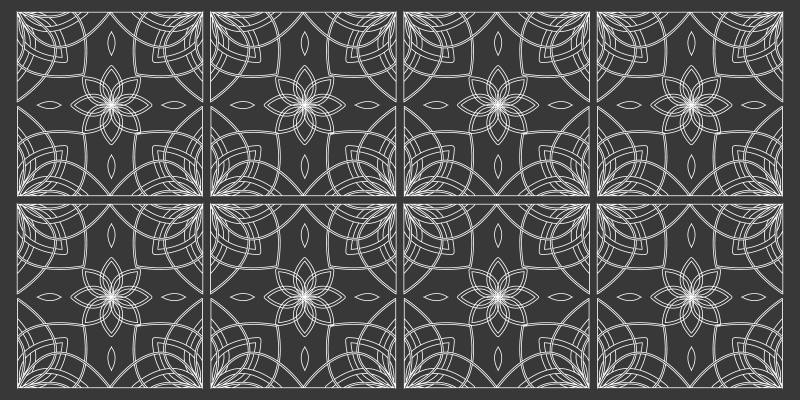 乙烯基花草地毯 花的轮廓 - TenStickers