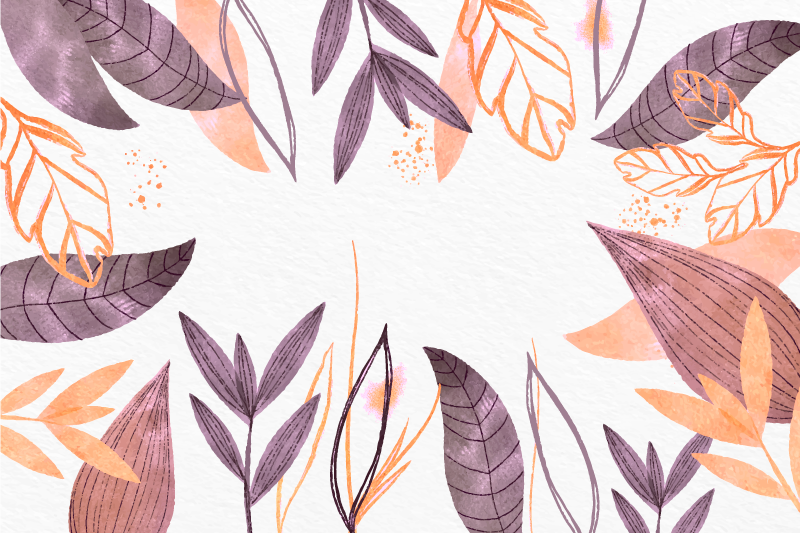 卧室乙烯基地毯优雅叶子图案 - TenStickers