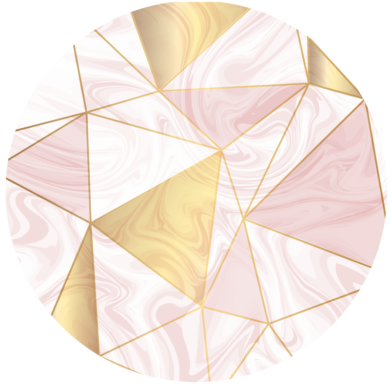 乙烯基地毯几何 几何大理石构图 - TenStickers