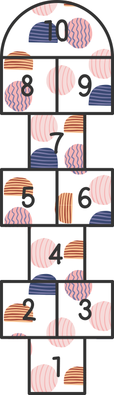 乙烯基字母地毯 跳房子数字 - TenStickers